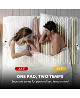 Gouun Safe Electric Heated Mattress Pad with 4 Size 8 Temperature 10-Hour Timer-King Size