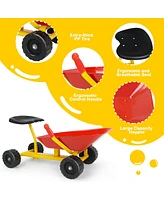 Gouun 8 Inch Heavy Duty Kids Ride-on Sand Dumper with 4 Wheels