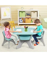 Gouun In/Outdoor 3-Piece Plastic Children Play Table & Chair Set