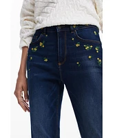 Desigual Women's Floral denim pants