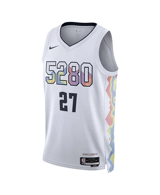 Nike Men's and Women's White Jamal Murray Denver Nuggets 2024/25 City Edition Finished Swingman Jersey