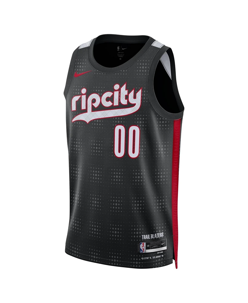 Nike Men's and Women's Black Scoot Henderson Portland Trail Blazers 2024/25 City Edition Finished Swingman Jersey