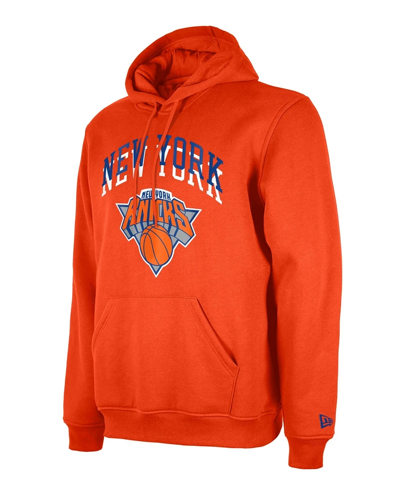 New Era Men's Orange New York Knicks 2024/25 City Edition Pullover Hoodie