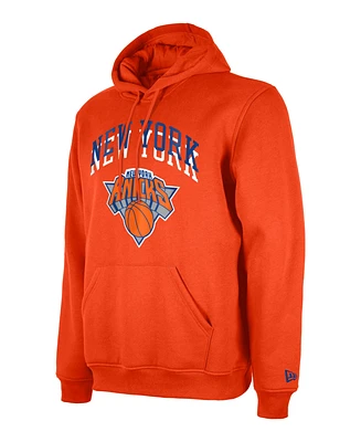 New Era Men's Orange York Knicks 2024/25 City Edition Pullover Hoodie