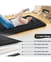 gaomon Japanese Floor Mattress Twin, Foldable Futon, Thick Sleeping Pad & Portable Camping Mattress, for Living Room Guest