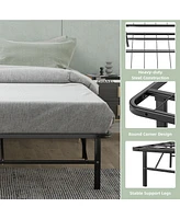 Gouun Queen Size Foldable Metal Platform Bed with Tool-Free Assembly-Queen size