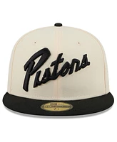 New Era Men's Tan Detroit Pistons 2024/25 City Edition 59FIFTY Fitted Hat