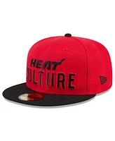 New Era Men's Red Miami Heat 2024/25 City Edition 59FIFTY Fitted Hat