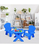 Gouun 3-Piece Plastic Children Play Table Chair Set