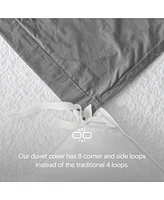 Doz by Sijo Doz 100% Gots Certified Organic Percale Cotton Duvet Cover Set, Hotel Crisp Cool