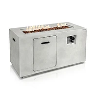 SereneLife 50,000 Btu Propane Gas Fire Pit Table with Lava Rocks and Cover