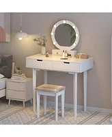 gaomon Vanity Desk, Makeup Vanity Table with Lighted Mirror