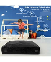 Gouun 57 x 57 Inch Crash Pad Sensory Mat with Foam Blocks and Washable Velvet Cover