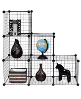 Gouun Diy 6 Metal Wire Free Standing Modular Storage Cubes
