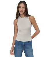 Dkny Jeans Women's Ribbed Sleeveless Crew Neck Sweater