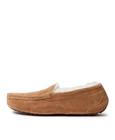 Fireside By Dearfoams Men's Melbourne Genuine Shearling Moccasin Slipper