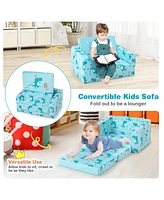 Gouun Kids Recliner Sofa Converts to Sleeper Bed for Boys Girls