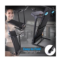 SereneLife Foldable Motorized Treadmill with 12 Programs and 5-led Display