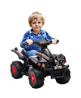 Qaba 6V Kids Atv 4 Wheeler Quad Car w/ Music for 2-6 Years,