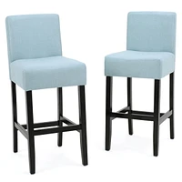 The Pop Home Set of 2 Modern Counter Stools,Soft Upholstered Seat for Kitchen & Dining-The Pop Home