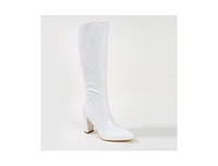Berness Aster Croc-Embossed Knee High Boots
