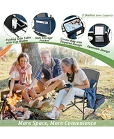 Gouun Folding Camping Directors Chair with Cooler Bag and Side Table
