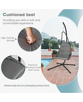 Gouun Hanging Chair with Stand and Extra Large Padded Seat