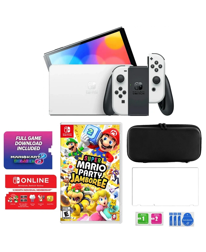 Nintendo Switch Oled MarioKart 8 Bundle with Accessories & Jamboree