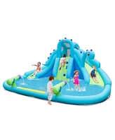 Inflatable Water Slide with Dual Slides and Large Splash Pool (Without Blower)