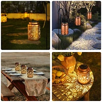 LAGarden Hummingbird Solar Lantern Outdoor Hanging Waterproof Metal Decor Light Christmas Gifts Yard Patio Porch 2Pack