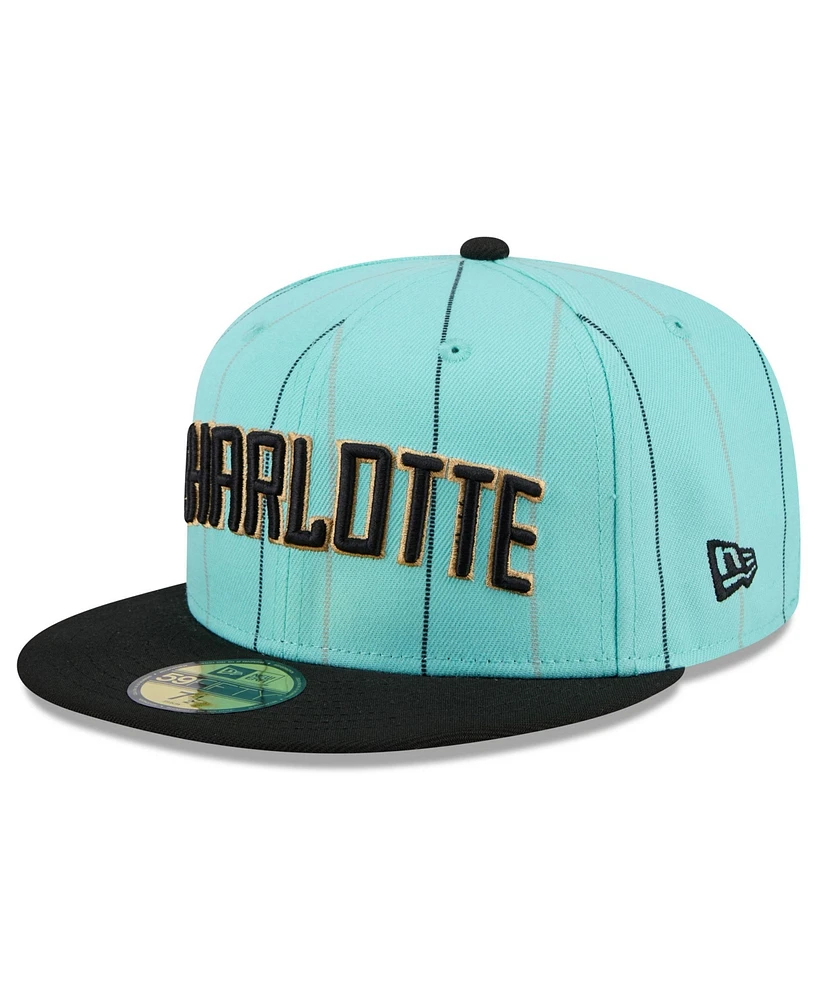 New Era Men's Turquoise Charlotte Hornets 2024/25 City Edition 59FIFTY Fitted Hat