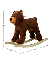 Happy Trails Plush Bear Rocking Horse