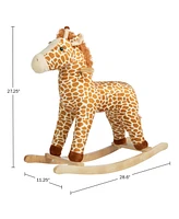 Happy Trails Giraffe Plush Rocking Horse