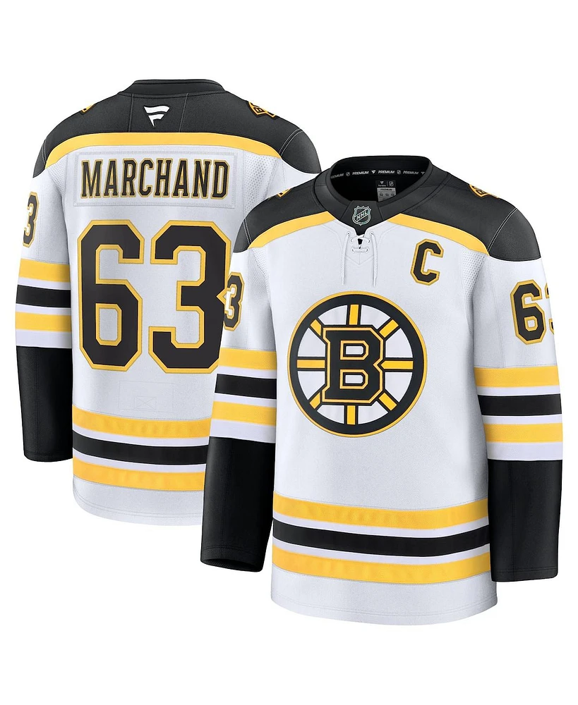 Fanatics Men's Brad Marchand White Boston Bruins Away Premium Jersey