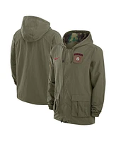 Nike Men's Olive Ohio State Buckeyes 2024 Military Appreciation Full-Snap Hoodie Jacket