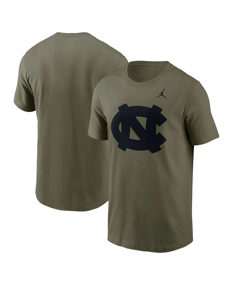 Jordan Men's Olive North Carolina Tar Heels 2024 Military Appreciation Tonal Logo Performance T-Shirt