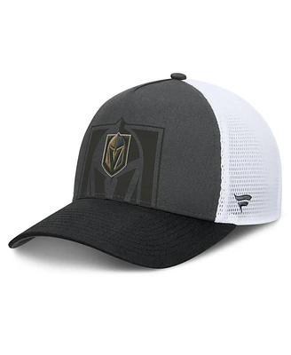 Fanatics Men's Gray/Black Vegas Golden Knights Authentic Pro A-Frame Rink Adjustable Hat