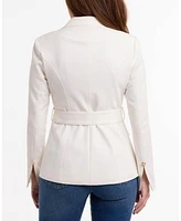 Bebe Women's Belted Utilitarial Blazer Jacket