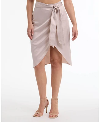 Bebe Women's Side Tie Wrap Skirt