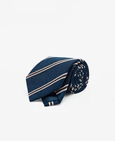 Mango Men's Striped Silk Cotton Tie