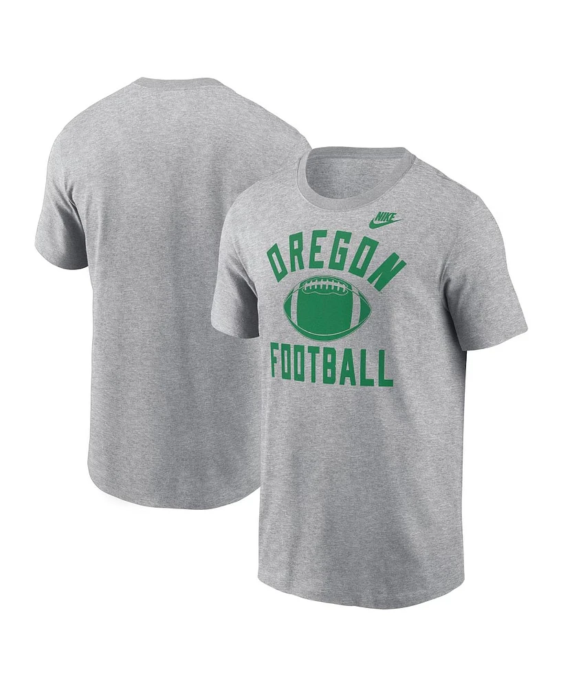 Nike Men's Heather Gray Oregon Ducks Legacy Football Icon T-Shirt