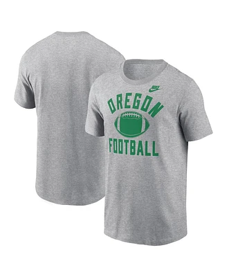 Nike Men's Heather Gray Oregon Ducks Legacy Football Icon T-Shirt