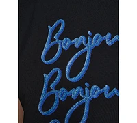 Karl Lagerfeld Paris Women's Bonjour Crewneck Tee