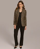 Donna Karan New York Women's Single-Button Tweed Blazer