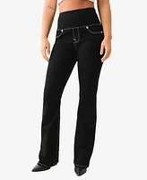 True Religion Women's Truly Snatched Becca Bootcut Pull On Jeans