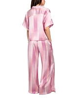 Midnight Bakery Women's Emberly Striped Satin Pajama Set