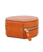 Leather Jewelry Box - Round