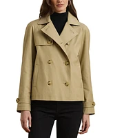 Lauren Ralph Petite Short Double-Breasted Trench Coat