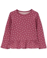 Carter's Toddler Girls Cotton Floral-Print Peplum Top