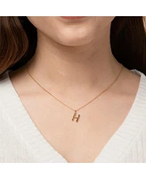 Textured Initial Letter Necklace